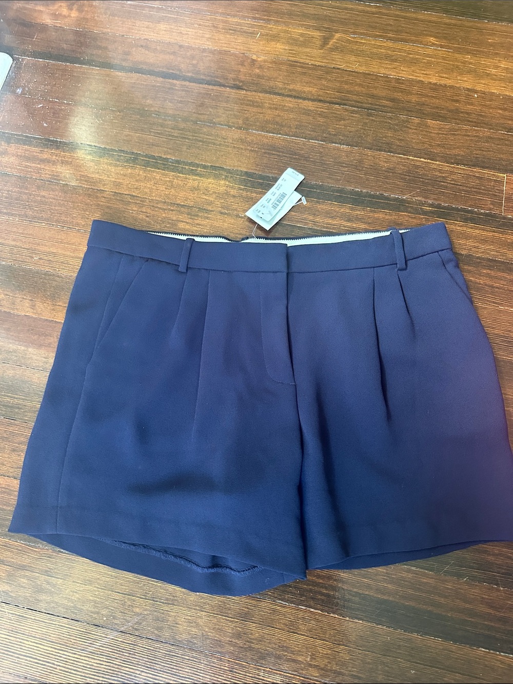 NWT JCrew Women’s Navy Pleated Tailored Shorts